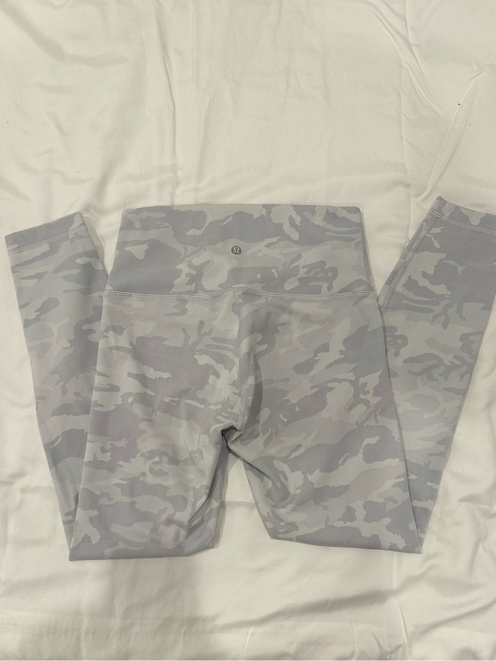 Lululemon White Camo Wunder Train Leggings